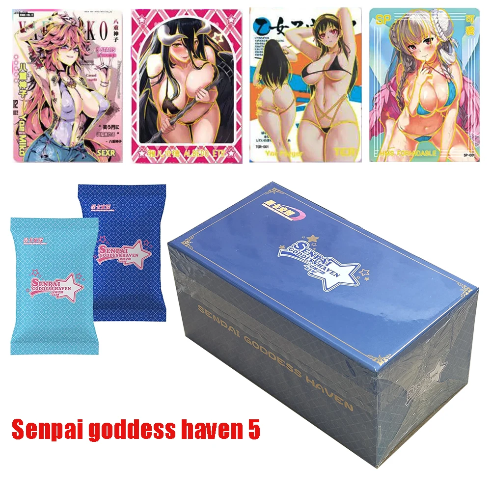 

2024 New Senpai Goddess Haven 5 Rare LSP SLR Cards Anime Girls Swimsuit Bikini Booster Box Children Game Toys And Hobbies Gift