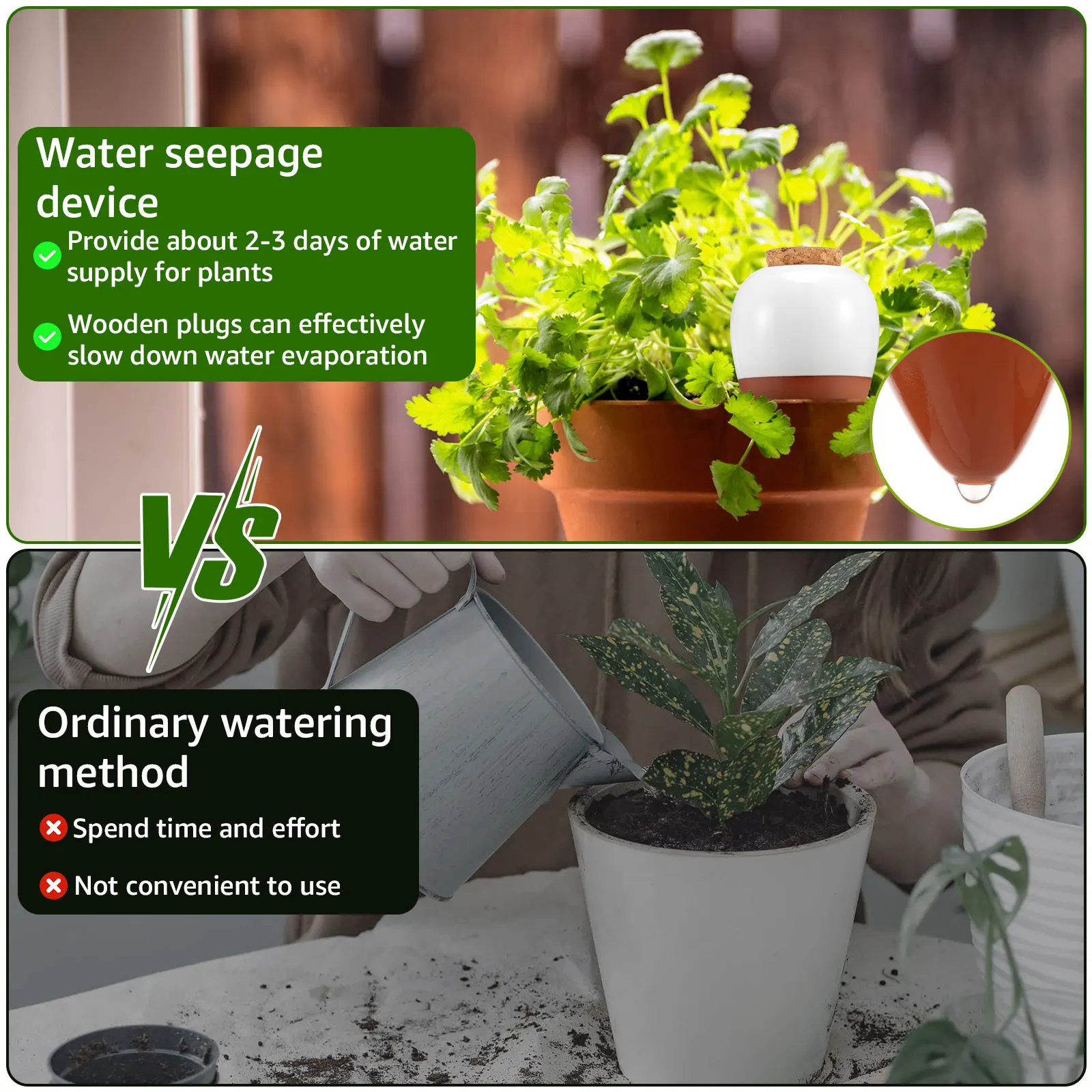 4-Piece Plant Self-Watering Globe with 320ml Capacity - Automatic Garden Watering Device