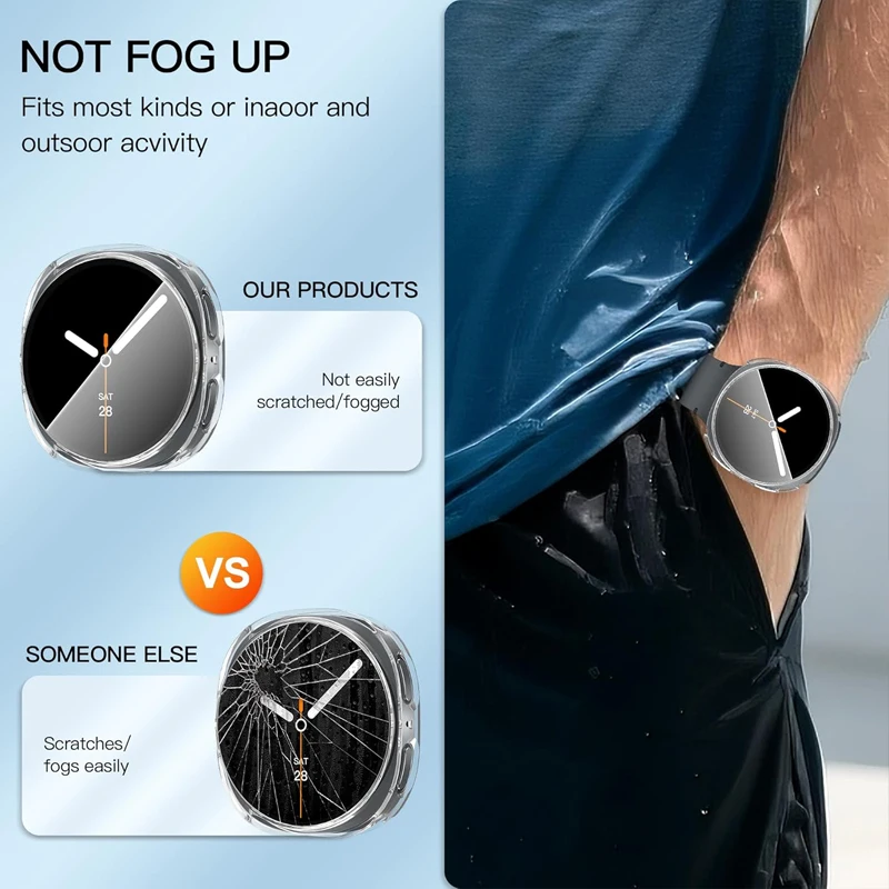 Galaxy Watch 8 Protective Soft TPU Bumper Case with Screen Protector