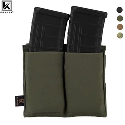 KRYDEX Elastic Double 5.56 .223 M4 M16 AR Rifle Magazine Pouch Fast Draw Tactical Molle Mag Carrier Holster Vest Accessories