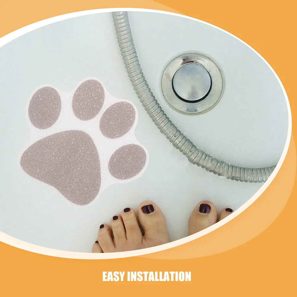 20 Pcs Black Dog Anti Slip Stickers Floor Bathtub Bathroom Tile Accessories Inflatable Bath Non Slip Transparent Cat Print