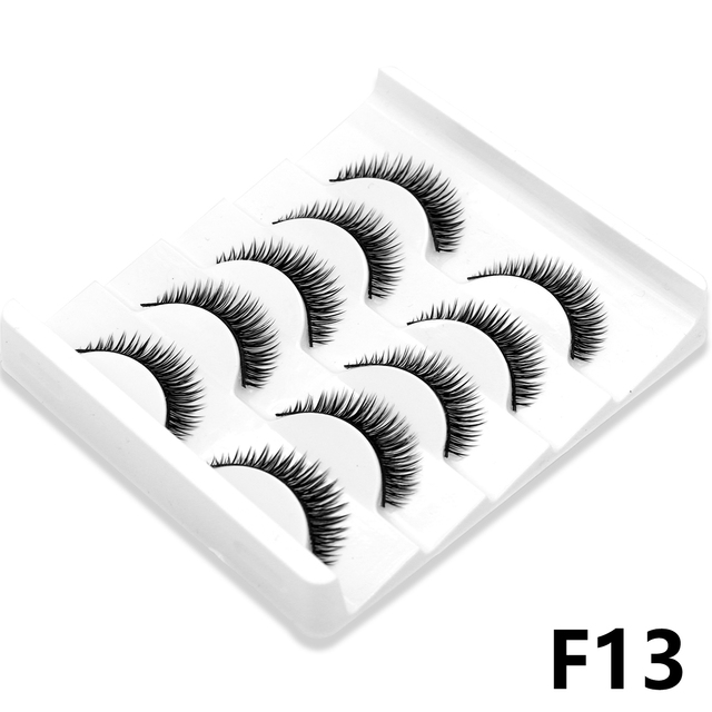 5/8pairs Colored Eyelashes Wispy Mink Lashes Natural Fluffy Cat Eye Lashes Strip 5D False Eyelashes Eyelash Extension