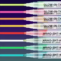 Personalized Dual Tip Marker Pen DIY Graffiti Hand Painting Luminous Pen Magic Pen Glow in The Dark Fluorescent Pen Student Gift 2