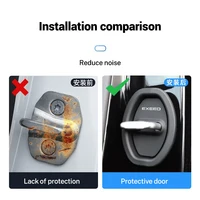 2pc Mute Damping Cushion Silicone Car Door Lock Buckle Cover for BYD Atto 3 Tang F3 E6 Dmi Qin Yuan Song plus EV Dolphin Seagull 6