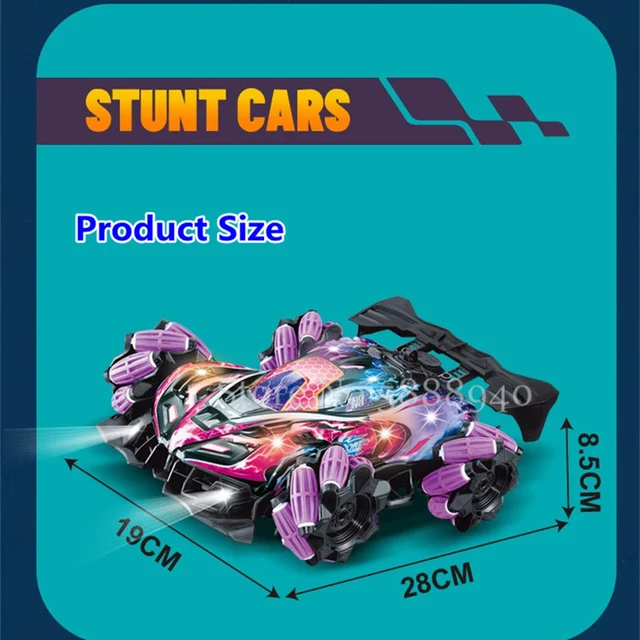 Smart Gesture Sensing Wireless Control Car 2.4GHz 360 ° Stunt Rotatio Drift Auto Demo LED Light Music Spray High Speed RC Car 4