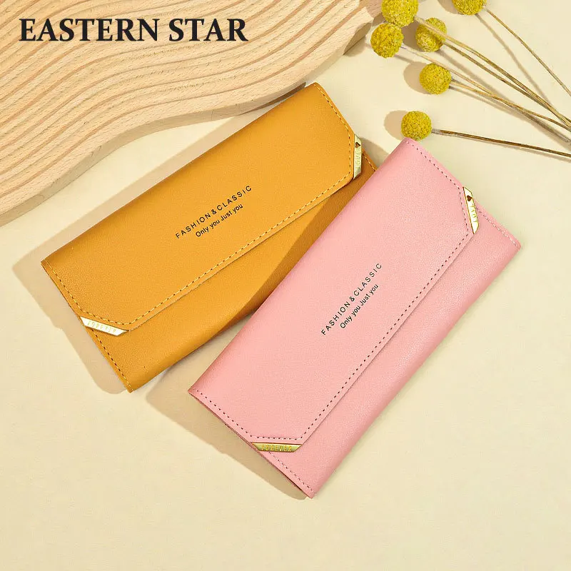 Long Pu Leather Purse Large Capacity Multi Card Slots Wallet For