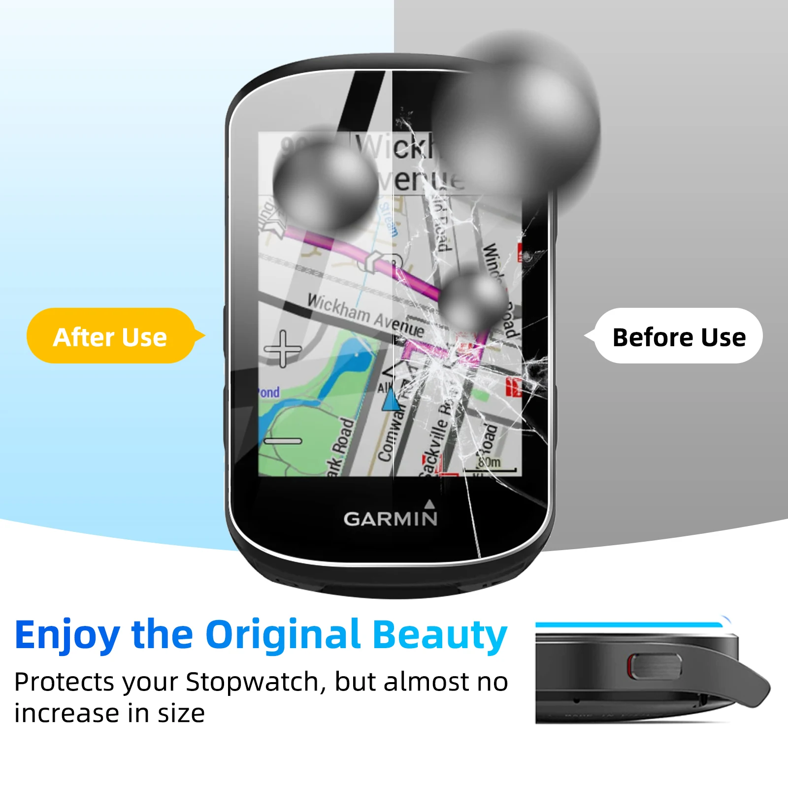 GPS付きフルガラスシリコンケース,保護カバー,モデルGarmin Edge