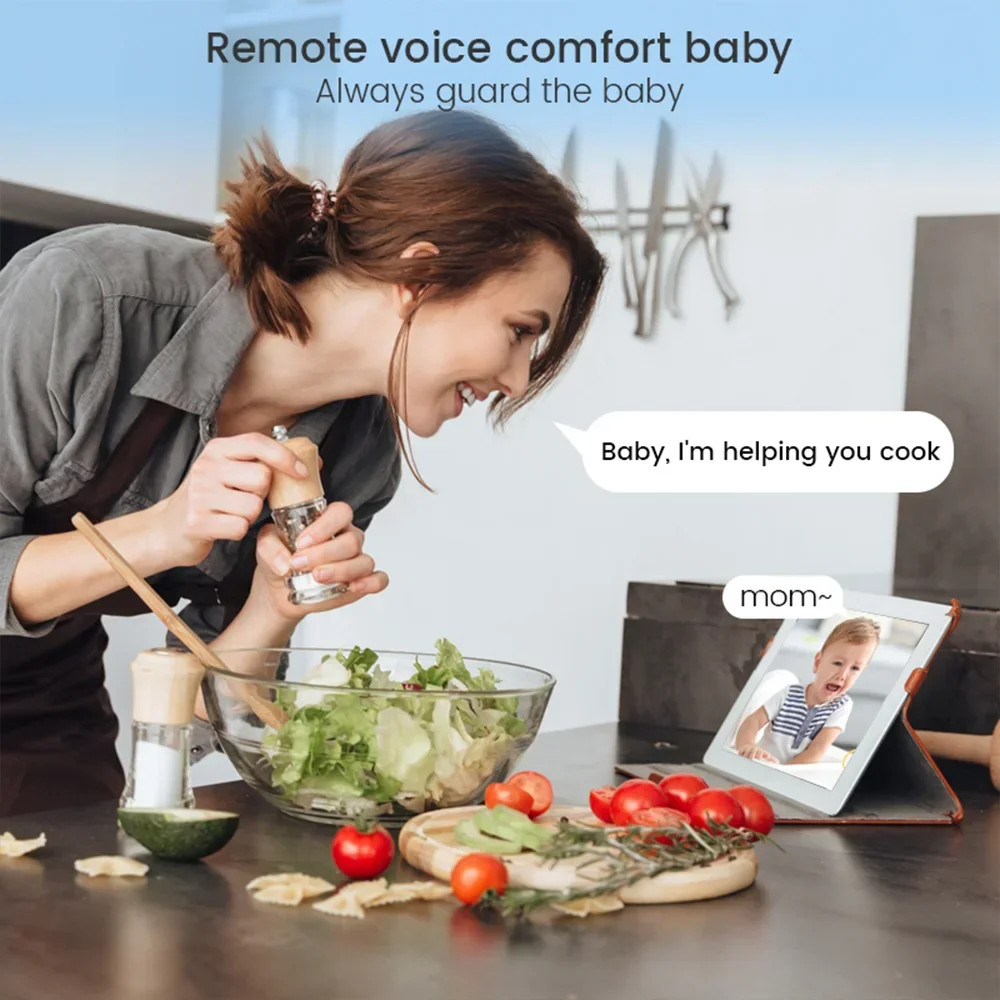 Smart Baby Monitor Camera 1080P HD Video Pixels 150&deg; Infrared Night Vision Cry Detection baby monitor