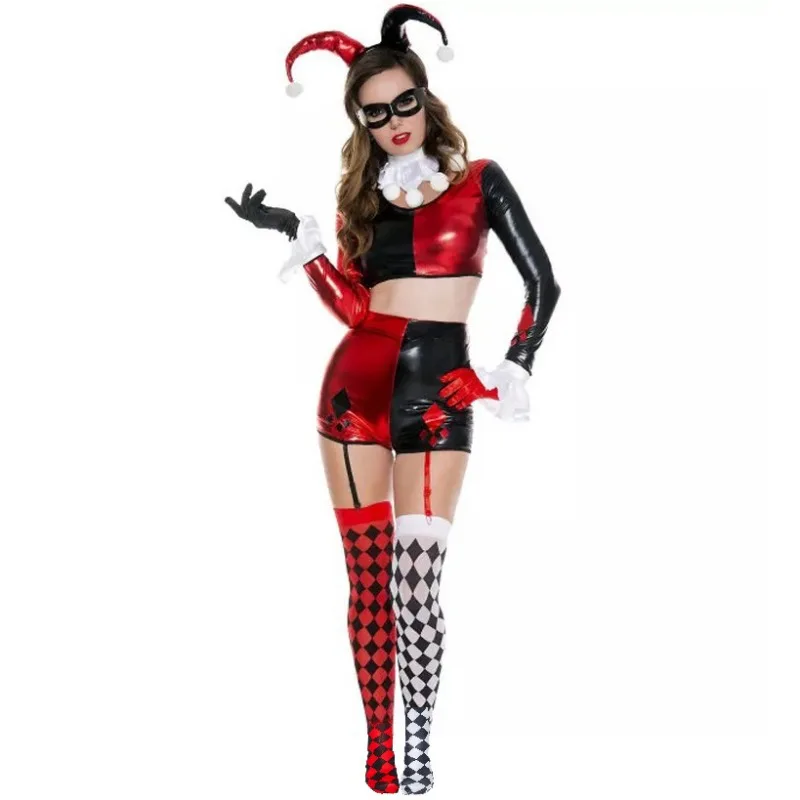 Halloween Circus Performance Sexy Clown Costume Halloween Movie Clown Cosplay Fancy Dress Magic Beast Trainer Costume