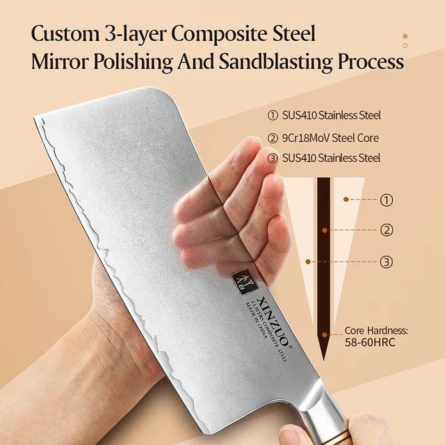 Xinzuo 7 ' Hüvelykes Aprító Csontkés Hentes Legjobb Szerszámok Kithen Kés Kovácsolt Háztartási Halak Csonthús Csirke - Image 3