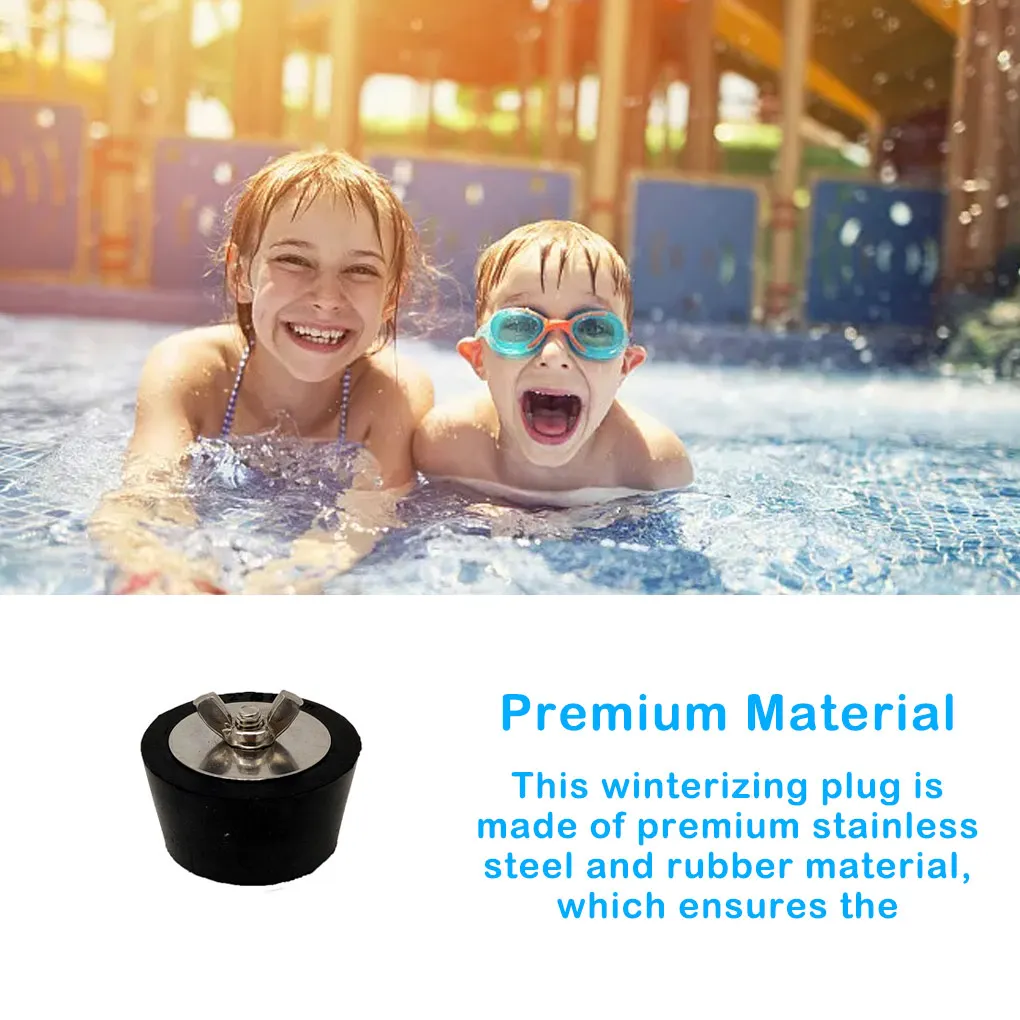 

Winterizing Plug Stainless Steel Rubber Multipurpose Swimming Accessories Anti-freeze Wear-resistance Pool Stopper O-ring Filter