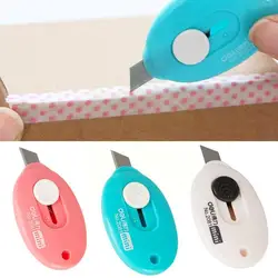Mini ouvre lettre boîte à couteaux utilitaire de bureau, outils d'artisanat de sécurité, fournitures scolaires, papeterie pour étudiant N9k0 1 pièce 