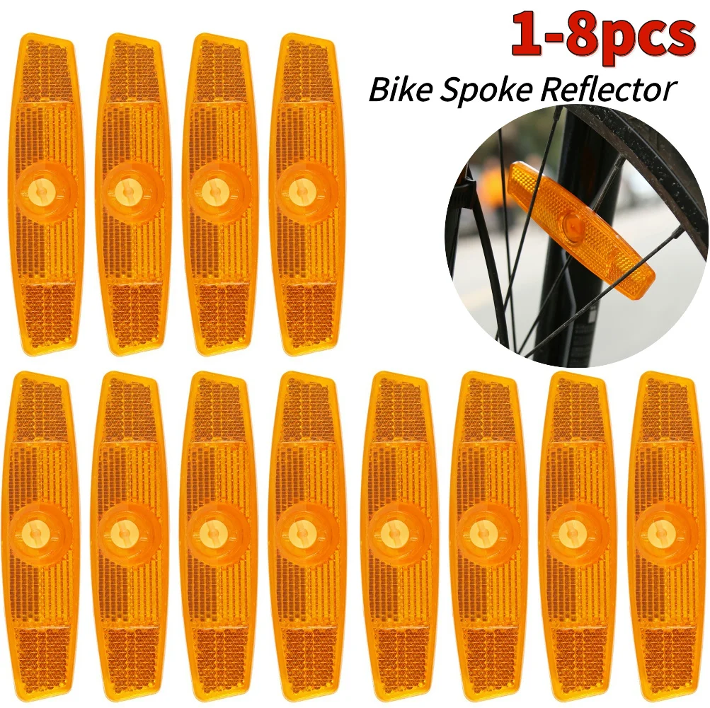 Bike Spoke Reflector 1-8pcs MTB Bicycle Wheel Rim Reflective Clip Safe Warning Bicycle Wheel Rim Reflective Light Cycling Parts bike accessories,bicycle spokes