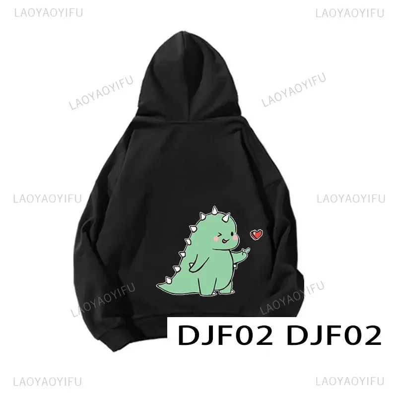 thumbnail image 1 of Sudadera con capucha de dinosaurio de dibujos animados para hombre y mujer, ropa de calle con personalidad, bonita, a la moda, combina con todo, Primavera, 1 of 5