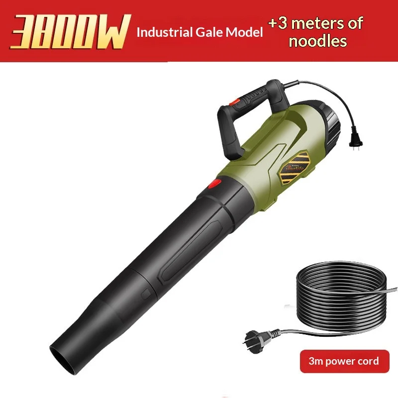 3800W 산업용 전기 송풍기, 유선 송풍기, 마당 청소용, 강력한 작업장 먼지 송풍기, 정원 도구