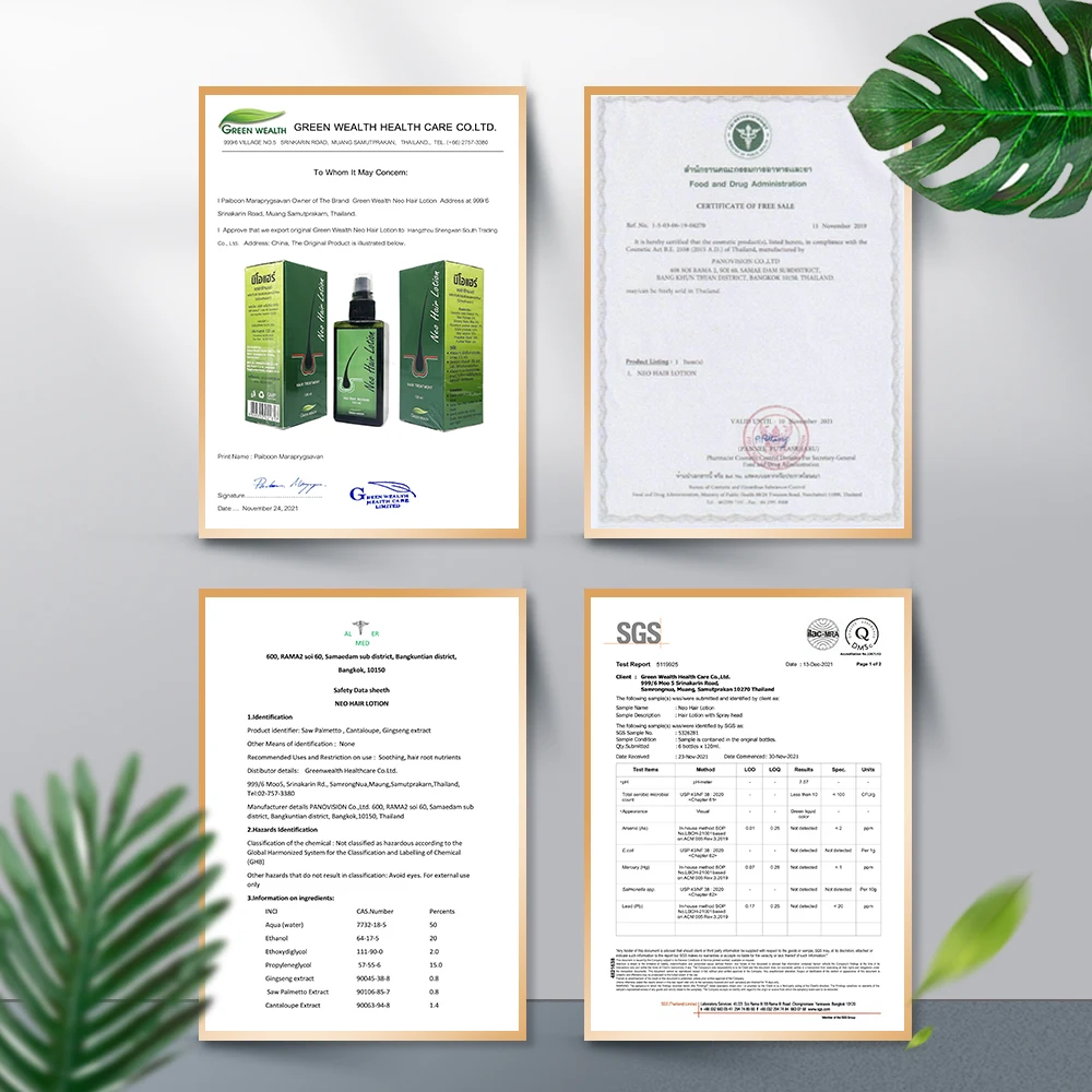 Original Thailand Neo Hair Lotion Bangkok Hair Spray For Beard Stronger Anti-baldness Oil 120ml