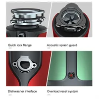 560W Kitchen Sink Food Waste Disposer TC4 Stainless Steel Level 7 Grinding System Continuous Input Food Crusher Garbage Disposal 2