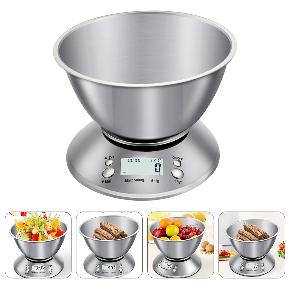 

Kitchen Scale Stainless Steel Weight Loss Food Weighing Household Smart Travel Digital for