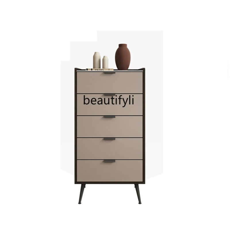

yj Italian Minimalist Stone Plate Chest of Drawers Light Luxury Living Room Chest of Drawer Nordic Bedroom Storage Locker