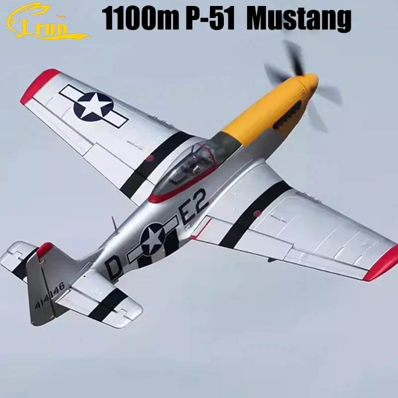 Blue Arrow 1.1 Metri P51 Mustang Nuovo Dipinto Resistente Agli Urti Modello Di Aereo Ad Ala Fissa Telecomando Elettrico Rc Airplane