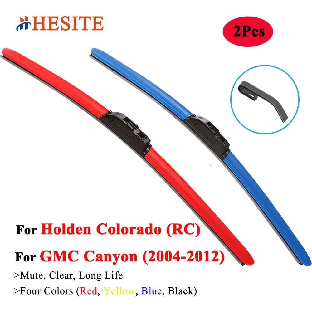 

HESITE Colorful Windshield Wiper Blade for GMC Canyon Holden Colorado RC 2004 2005 2006 2007 2008 2009 2010 2011 2012 Car Wipers