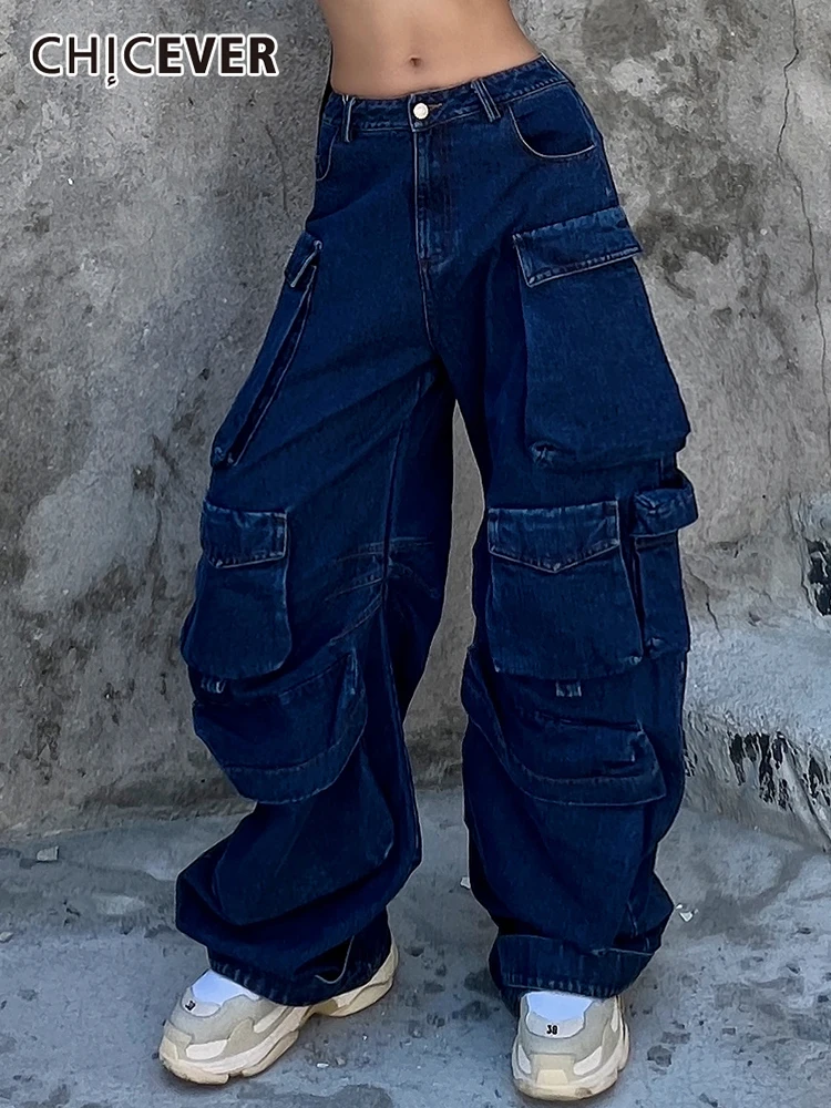 chicever-streetwear-wide-leg-denim-pants-for-women-gathered-waist-patchwork-pockets-jeans-female-2022-autumn-fashion-clothes-new
