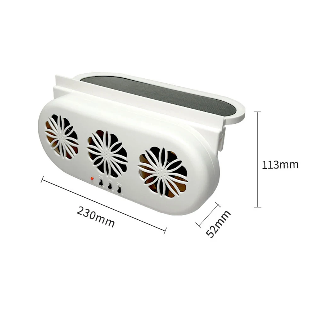 Solar Powered Car Mounted Ventilation Fan Vehicle Mounted Thermostat Car Exhaust Fan Air Circulation Exhaust USB Energy Saving