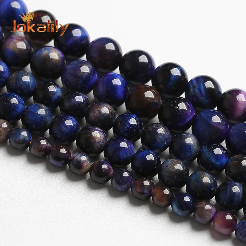 

Natural Stone Star Purple Tiger Eye Beads Round Loose Beads For Jewelry Making DIY Bracelets Accessories 6 8 10 12mm 15" Strand