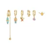 6pcs Cute Zircon Cartoon Fairy Tales Drop Dangle Earrings Set For Women Fashion Jewelry Gift 5