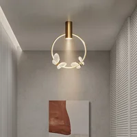 Applique Murale de Chambre à Coucher, Moderne, Contractée, Filet Rouge, Papillon, Lampe de Chambre d'Enfant, Lumière de Fond Luxueuse, Canal Lumineux 1