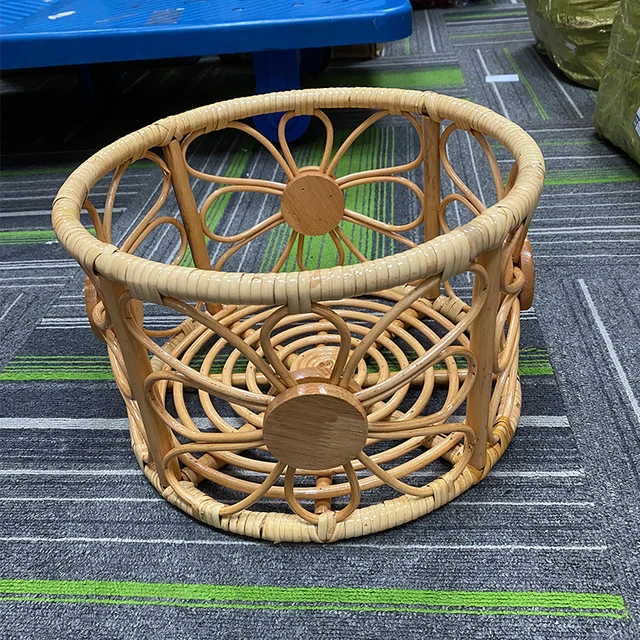 2023 Newborn Photography Props Handmade Vintage Bamboo Basket Ranttan Chair Wooden Baby Bed Crib Studio Posing Sofa Accessories 4