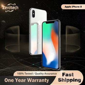 Original iPhone X 4G LTE Mobile Phone 3D Touch 3GB RAM 64GB/256GB ROM Face ID 5.8" OLED Screen 12MP+7MP Hexa Core SmartPhone
