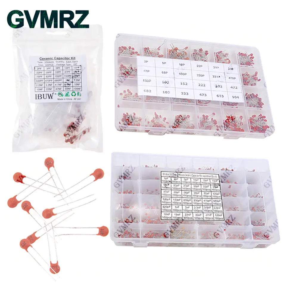 300PCS 960PCS 3600PCS Ceramic Capacitors Kit Electronic Components Package Capacitor Assorted Samples Diy Kit image 5