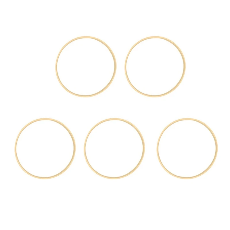 

5X Dream Bamboo Rings,Wooden Circle Round Catcher DIY Hoop 15Cm