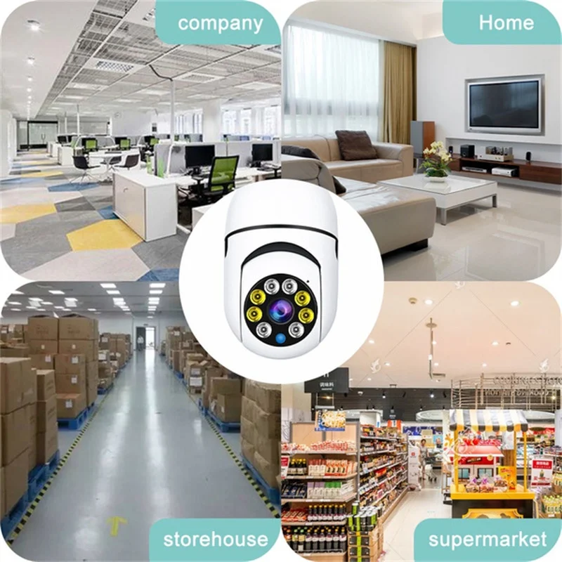 360° E27 LED Bulb Full HD 1080P Wireless Home Security WiFi CCTV IP Camera Two Way Audio Panoramic Night Vision