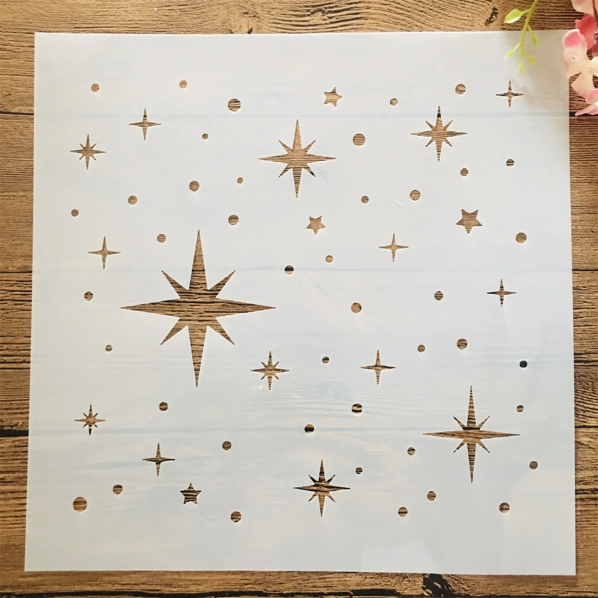 

30*30cm Stars Texture DIY Layering Stencils Wall Painting Scrapbook Coloring Embossing Album Decorative Template