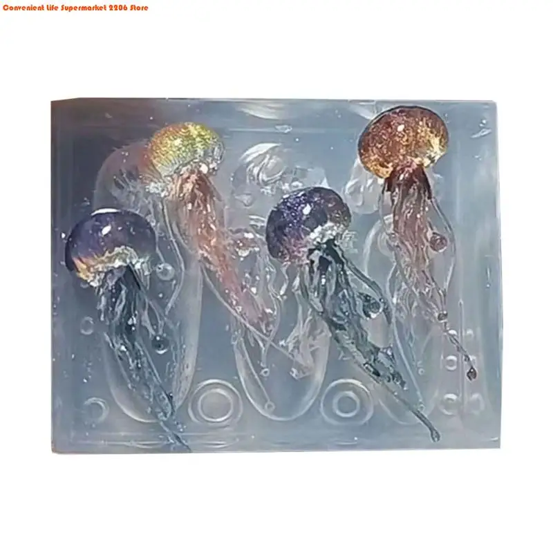 Soft Silicone Jellyfish Moulds Art Dropper Mold Convenient Art Molds Resin Craft Mould DIY Casting Moulds