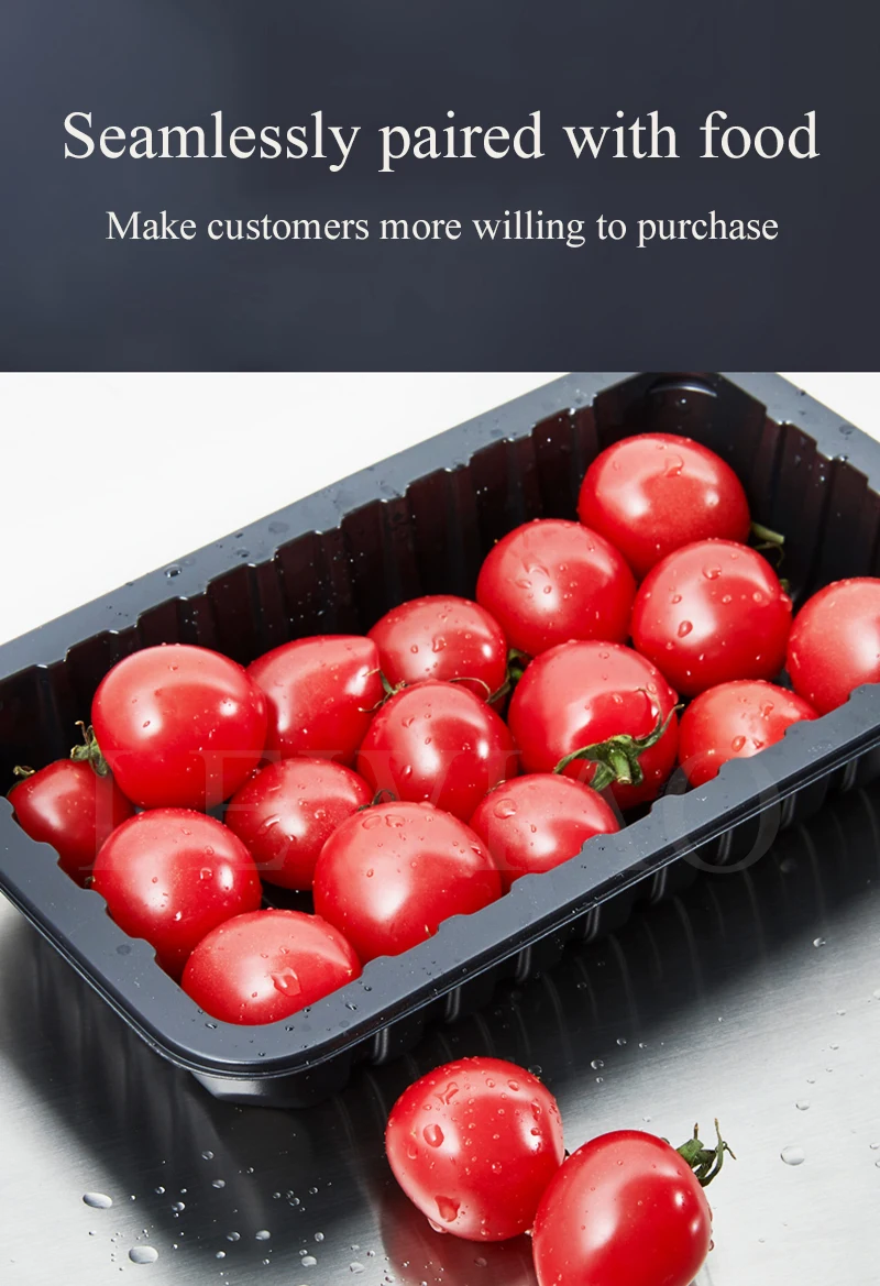 Description Picture 6 of item750ML Disposable Fruit Salad Lunch Box Plastic Food Container With Lid Stackable Microwave Oven Meal Preparation Lunch Box