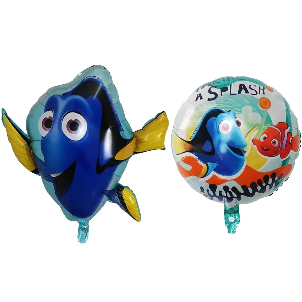 

Disney Cartoon Finding Nemo Clownfish Dory Fish Theme Birthday Party Decoration Metallic Round Balloon Set Baby Shower Kid Gift