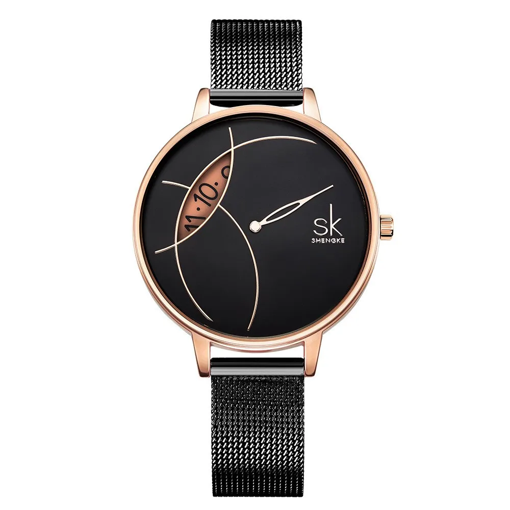 

Fashion Design Women Watch Fashion Mesh Bracelet Ladies Watch Casual Quartz Wristwatch