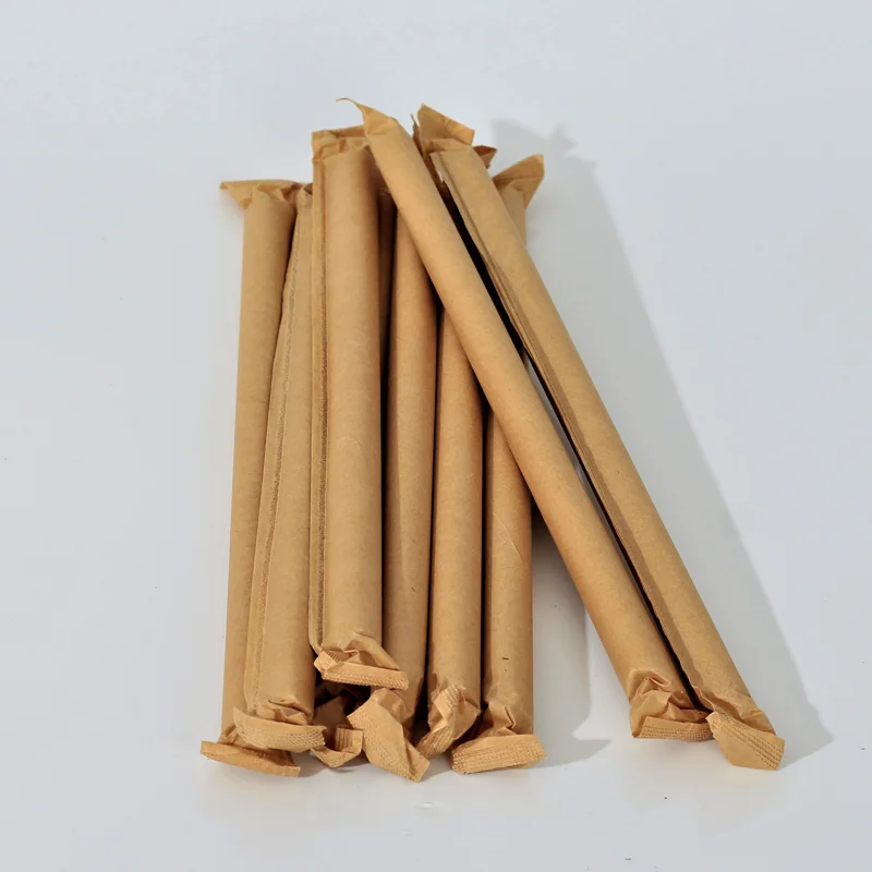 400pcs Paper Straws 12*230 Bubble Tea Festival Biodegradable Disposable Straws for Drinking and Crafts