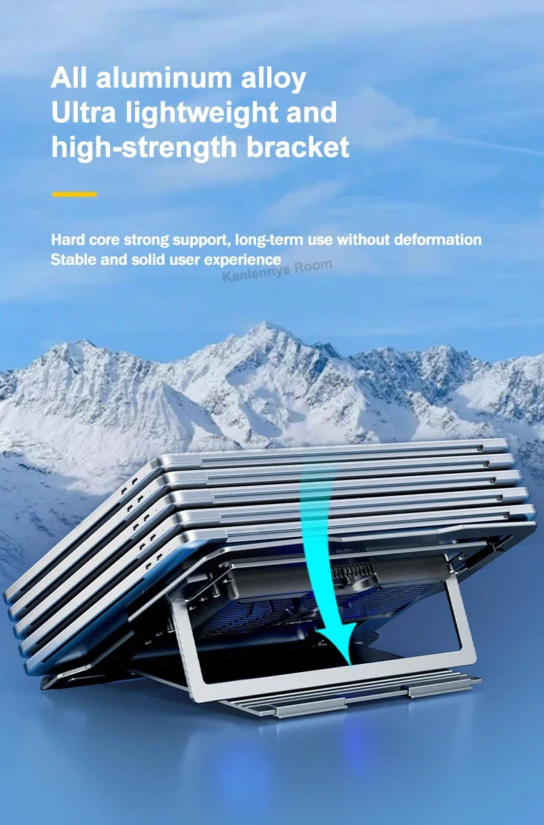 20 Cooling Pad For 11-17.3'' Notebook Cooler Stand Semiconductor Refrigeration Angle Adjustable Laptop Radiator Bracket_voghion.com