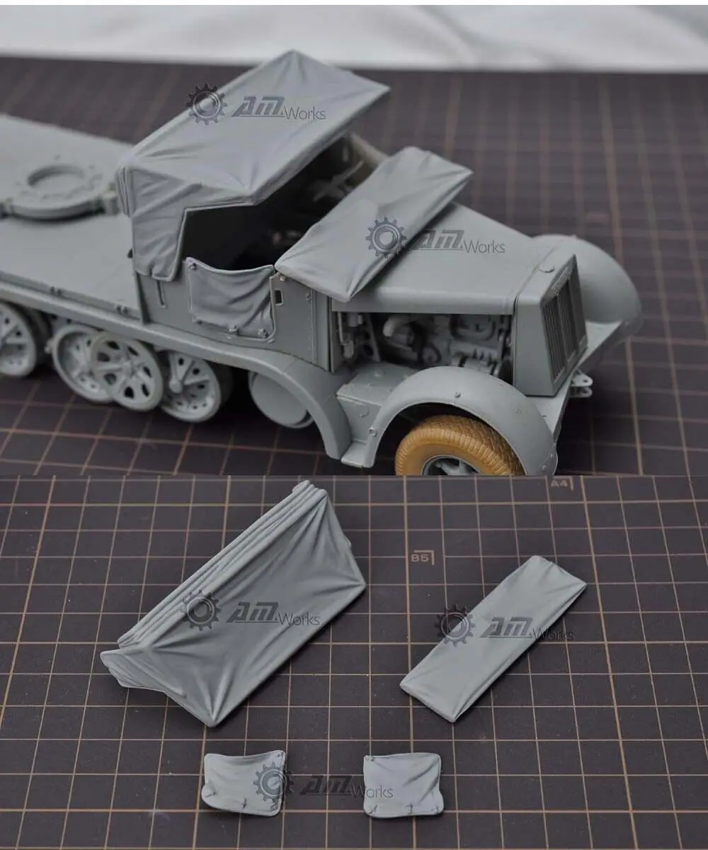 

1/35 навес подходит для немецкой времен Второй мировой войны 8 тонн sd.kfz 7/1 Flak аксессуары из модифицированной смолы