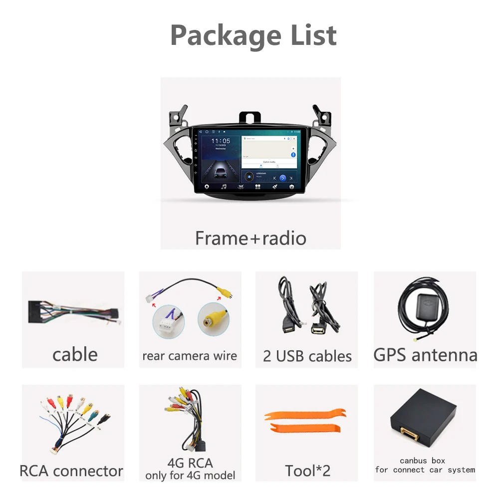 Radio de coche Carplay 2 Din Android 16, Audio Multimedia para Opel Corsa E 2014 2015 - 2019, GPS, Navegación, Autoestéreo, Monitor, BT, WIFI 6