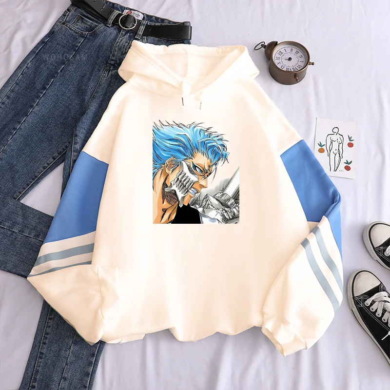 Anime Bleach Grimmjow Jaegerjaquez Gothic Cartoon Printed Hoodies