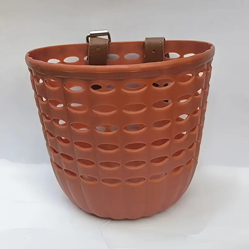 Bicycle Basket, Bicycle Basket Front Basket, Front Handle Carrier, Bicycle Plastic Basket, Suitable for Riding and Storage