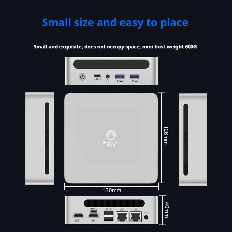 Genmachin AMD 7940HS ES MINI PC Windows 11 Ryzen LPDDR5 32GB 6400Mhz RAM WIFI6 BT5.2  Pc Game Diy Gaming Computer Ordenador 3