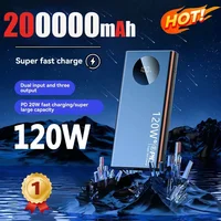200000mAh Power Bank 120W High Capacity Super Fast Charging Power Bank Portable Battery Charger For iPhone Samsung Huawei Xiaomi 2