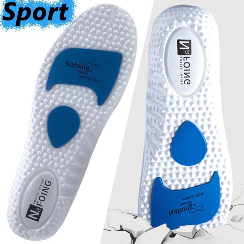 

35-46 Shock Absorption Insoles Sport Breathable Deodorant Shoes Pads Running Orthopedic Care Cushion Insole Memory Foam EVA Sole