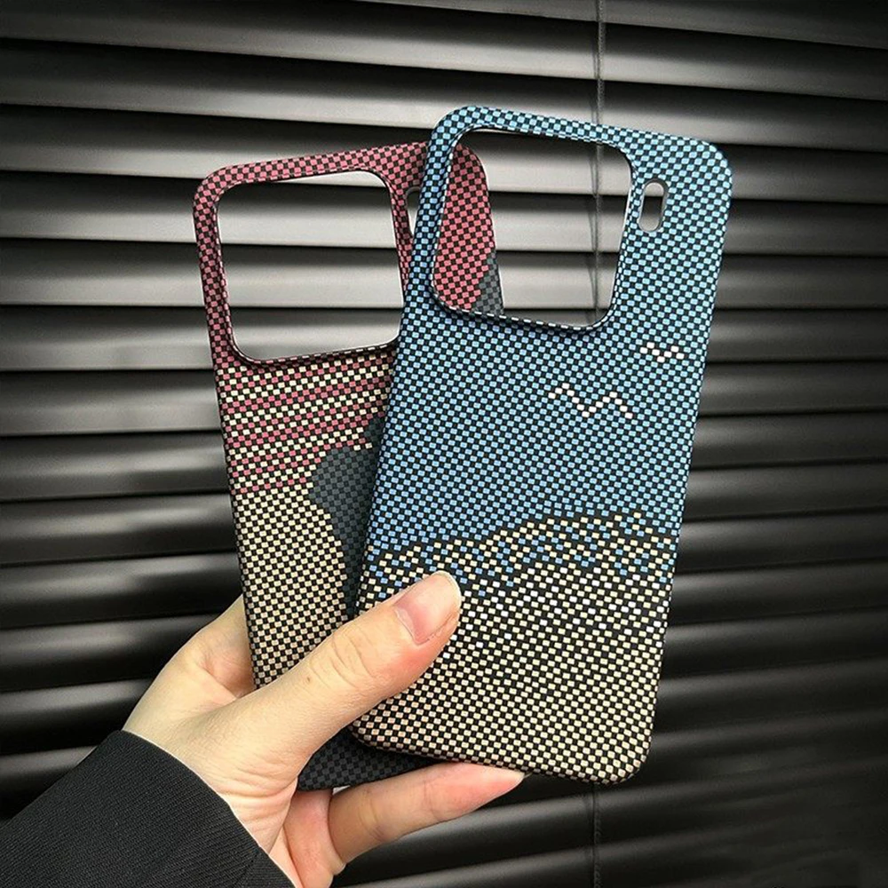 Luxury Slim Carbon Fibre Pattern Shockproof Matte Phone Case
